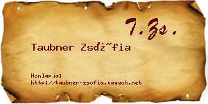 Taubner Zsófia névjegykártya